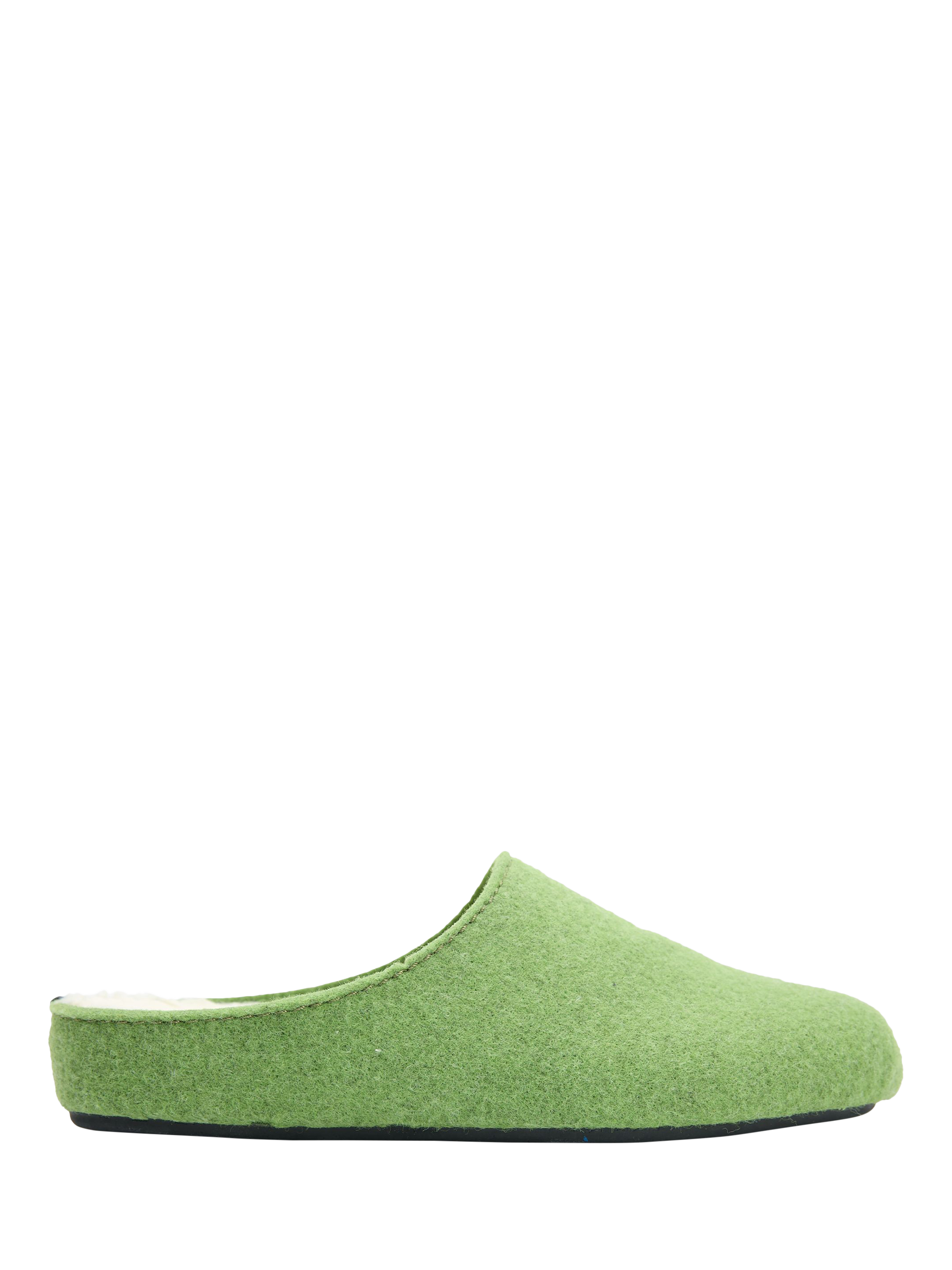 Product image 1 of 6, which shows V.GAN Vegan Date Slider Slippers, Green, 3