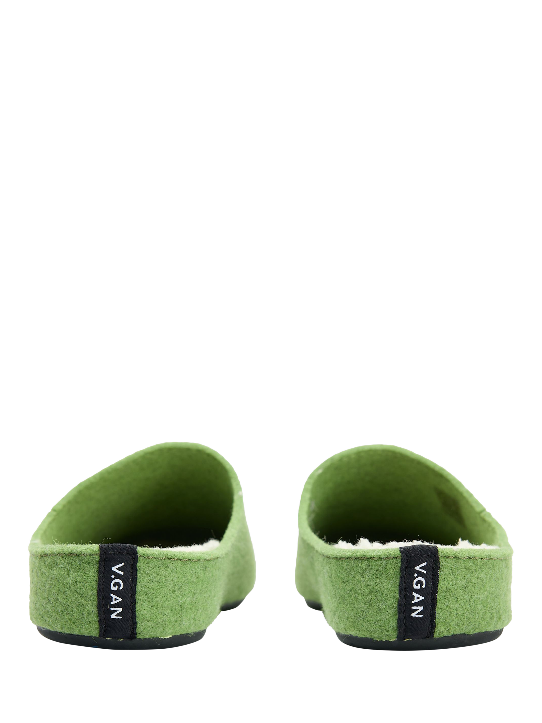 Product image 3 of 6, which shows V.GAN Vegan Date Slider Slippers, Green, 3