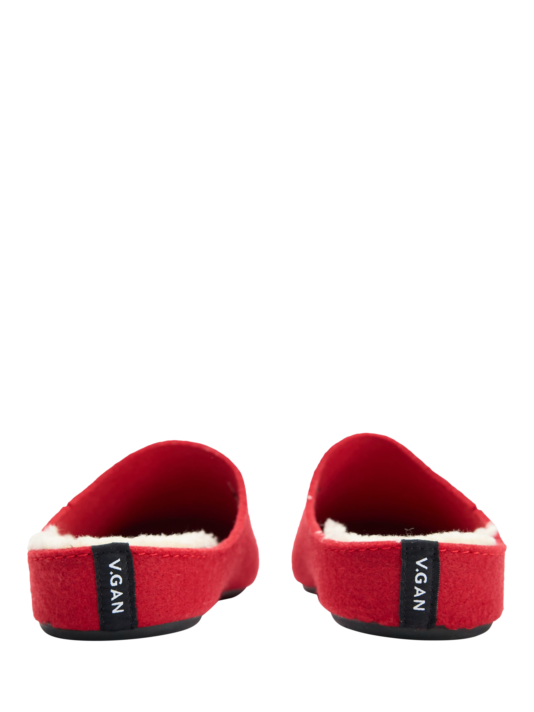 Product image 3 of 6, which shows V.GAN Vegan Date Slider Slippers, Red, 3