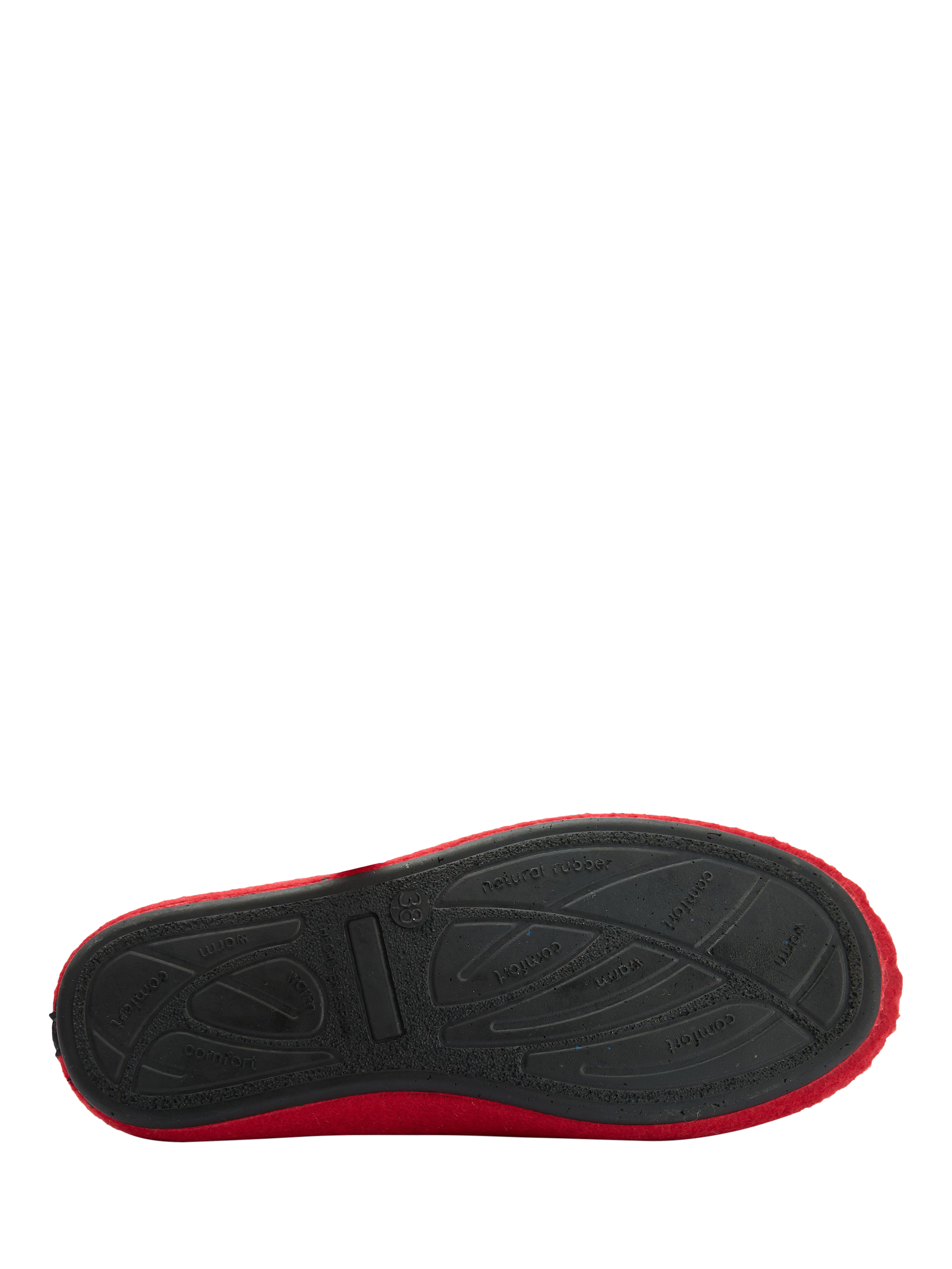 Product image 5 of 6, which shows V.GAN Vegan Date Slider Slippers, Red, 3