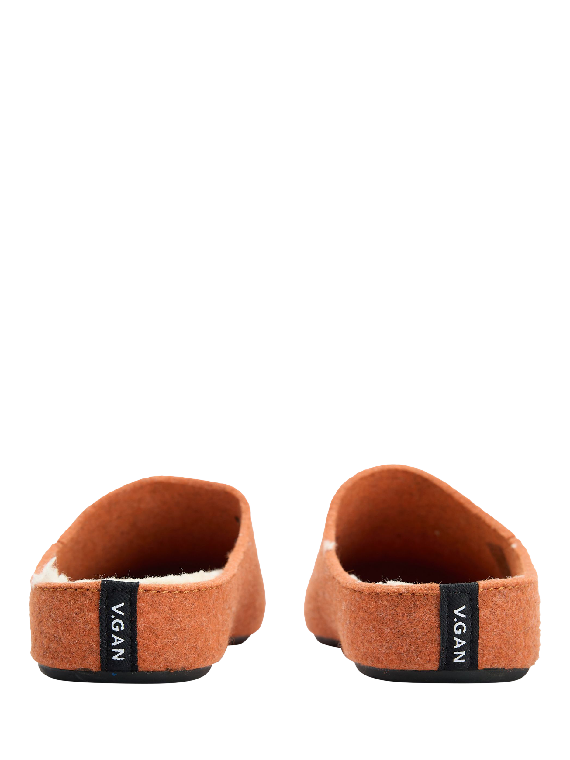 Product image 3 of 6, which shows V.GAN Vegan Date Slider Slippers, Rust, 3