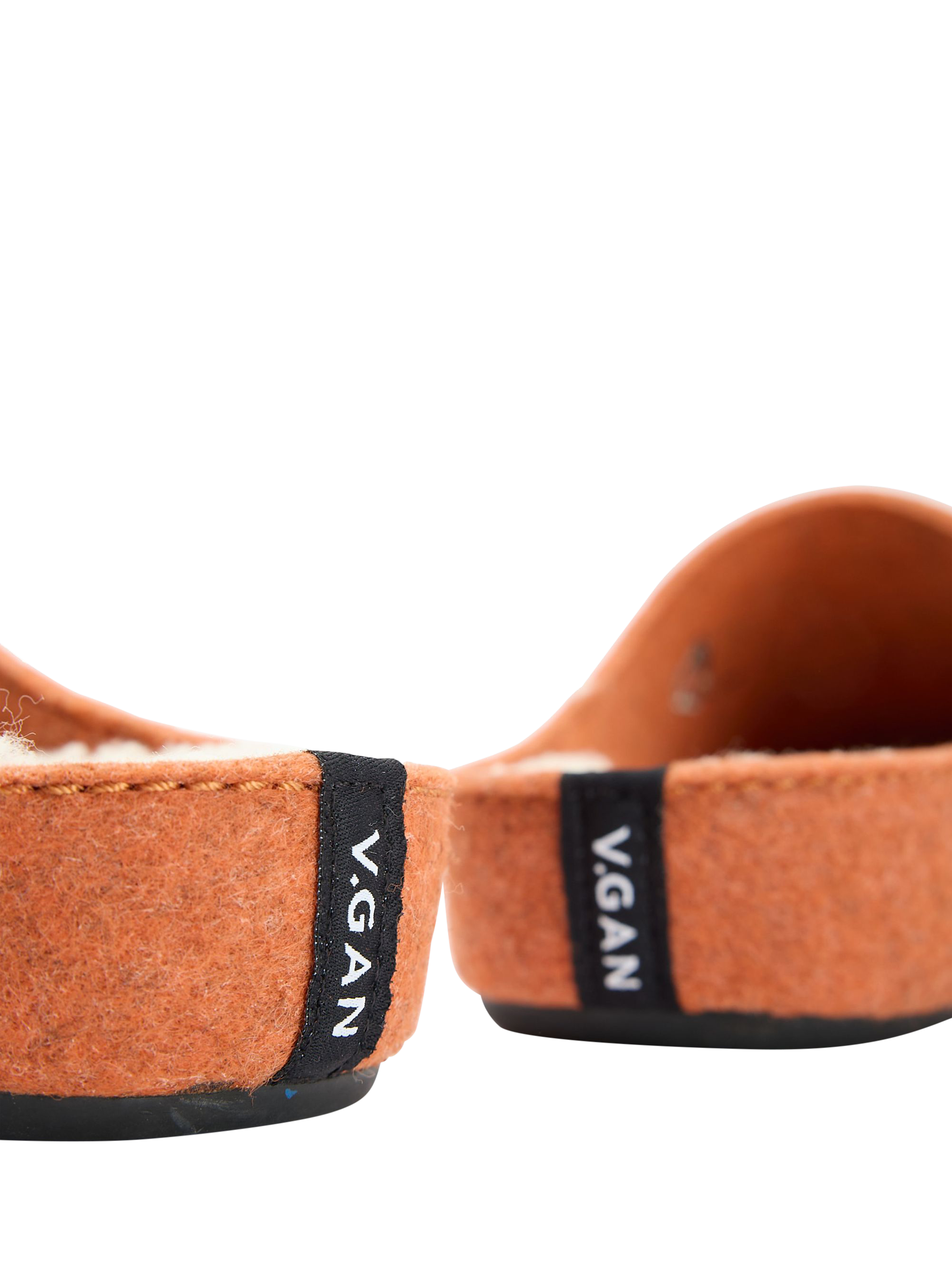 Product image 4 of 6, which shows V.GAN Vegan Date Slider Slippers, Rust, 3
