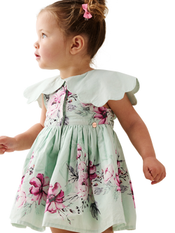 Angel & Rocket Baby Floral Dress, Mint - view 2, Mint