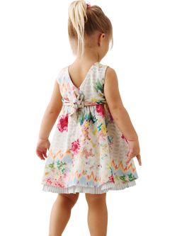 Angel & Rocket Kids' Floral Printed Tie Dress - view 2, Multi