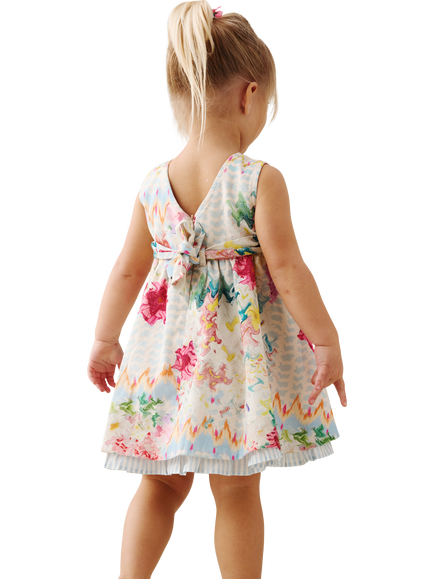 Angel & Rocket Kids' Floral Printed Tie Dress - view 2, Multi