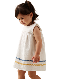 Angel & Rocket Baby Lila Stripe Ric Rac Dress & Bloomers, Green, Green