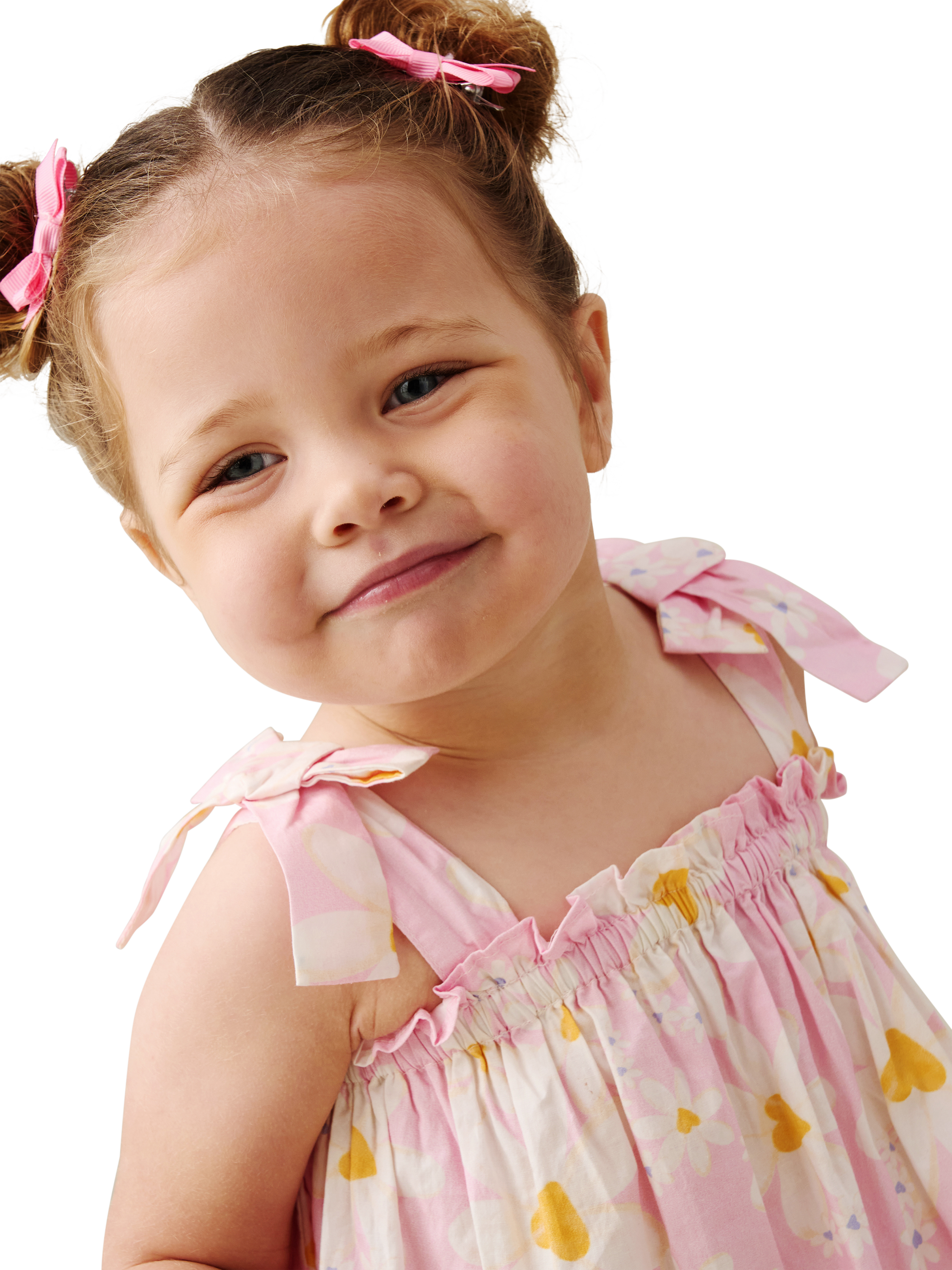 Product image 4 of 5, which shows Angel & Rocket Baby Cotton Daisy Tunic and Bloomer Set, Pink, 0-3 months