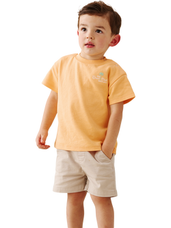 Angel & Rocket Baby Cotton Holiday Graphic Crew Neck T-Shirt, Orange, Orange