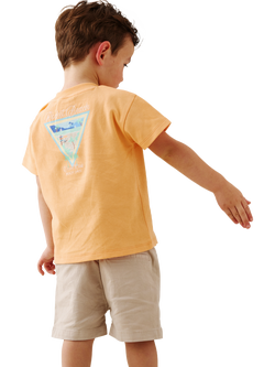 Angel & Rocket Baby Cotton Holiday Graphic Crew Neck T-Shirt, Orange - view 2, Orange