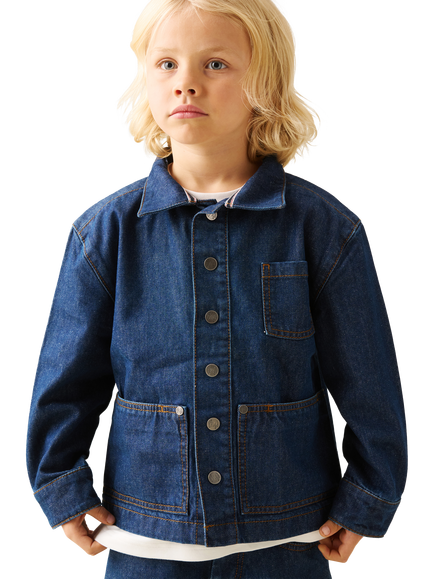 Angel & Rocket Kids' Indigo Denim Jacket, Blue, Blue