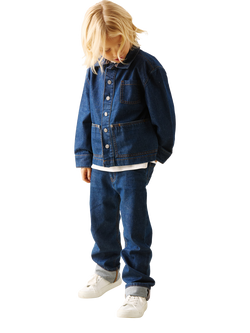 Angel & Rocket Kids' Indigo Denim Jacket, Blue - view 2, Blue