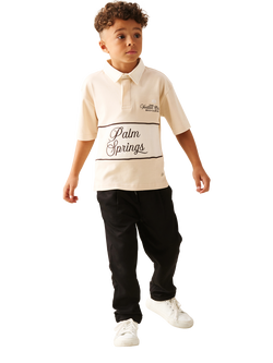 Angel & Rocket Kids' Alex Elasticated Tapered Trousers, Black - view 2, Black