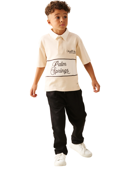 Angel & Rocket Kids' Alex Elasticated Tapered Trousers, Black - view 2, Black