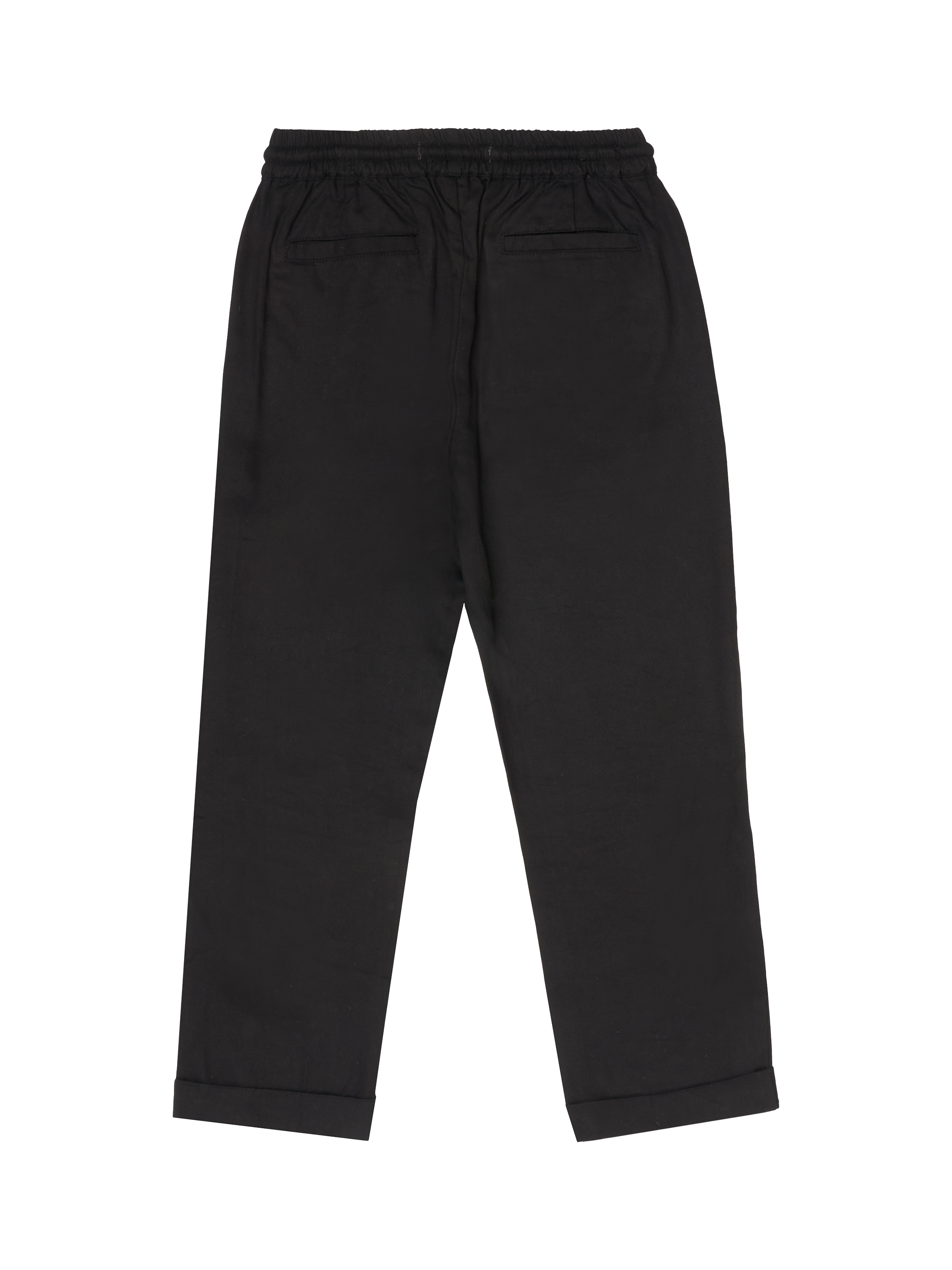 Product image 5 of 6, which shows Angel & Rocket Kids' Alex Elasticated Tapered Trousers, Black, 2 years