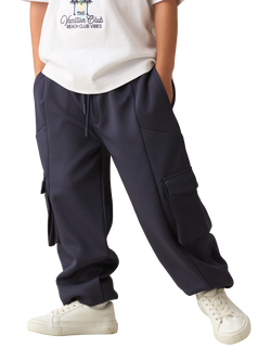 Angel & Rocket Kids' Panelled Drawstring Joggers, Navy, Navy