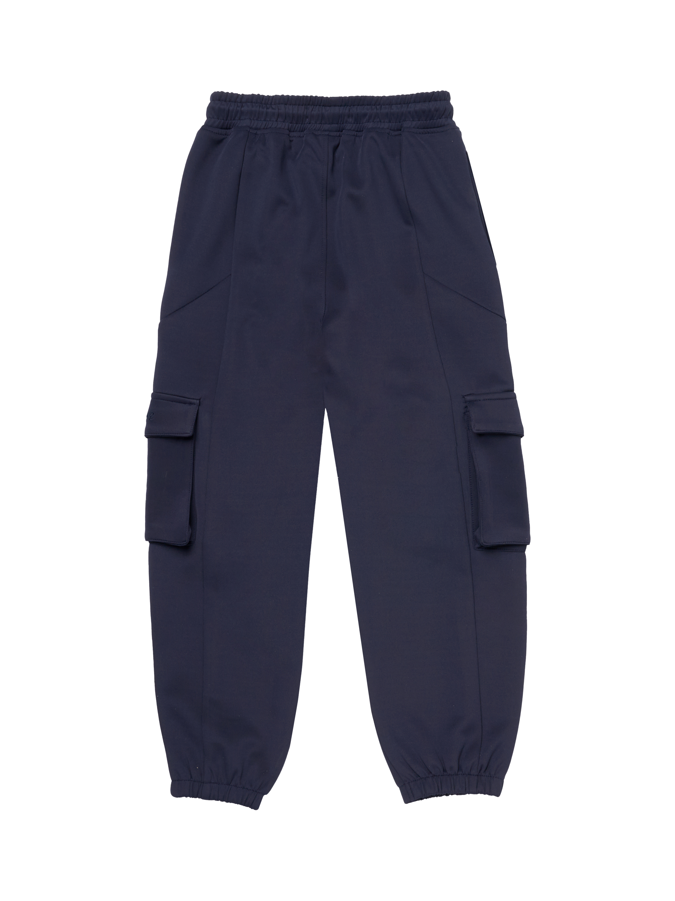 Product image 6 of 7, which shows Angel & Rocket Kids' Panelled Drawstring Joggers, Navy, 3 years