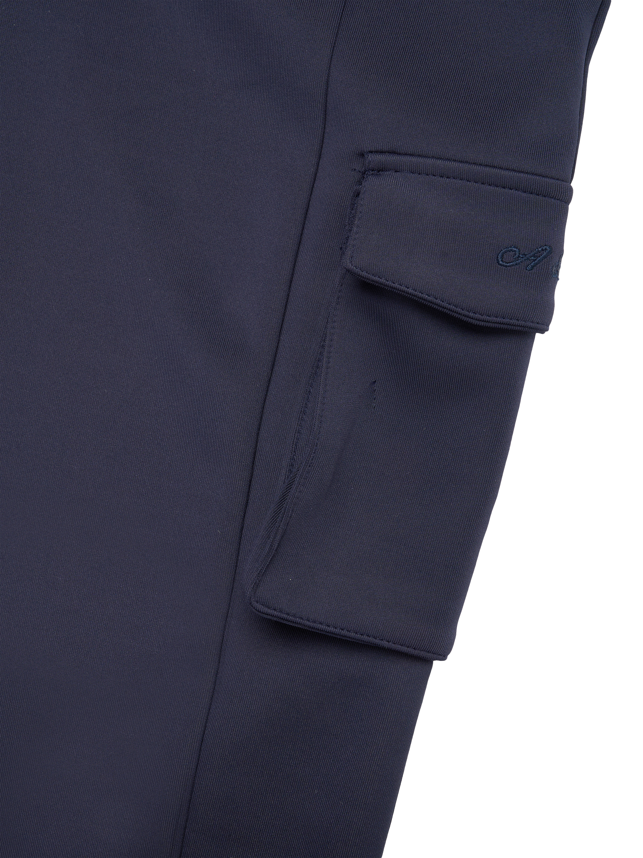 Product image 7 of 7, which shows Angel & Rocket Kids' Panelled Drawstring Joggers, Navy, 3 years