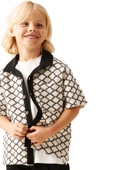 Angel & Rocket Kids' Intarsia Knit Shirt, Black - view 2, Black