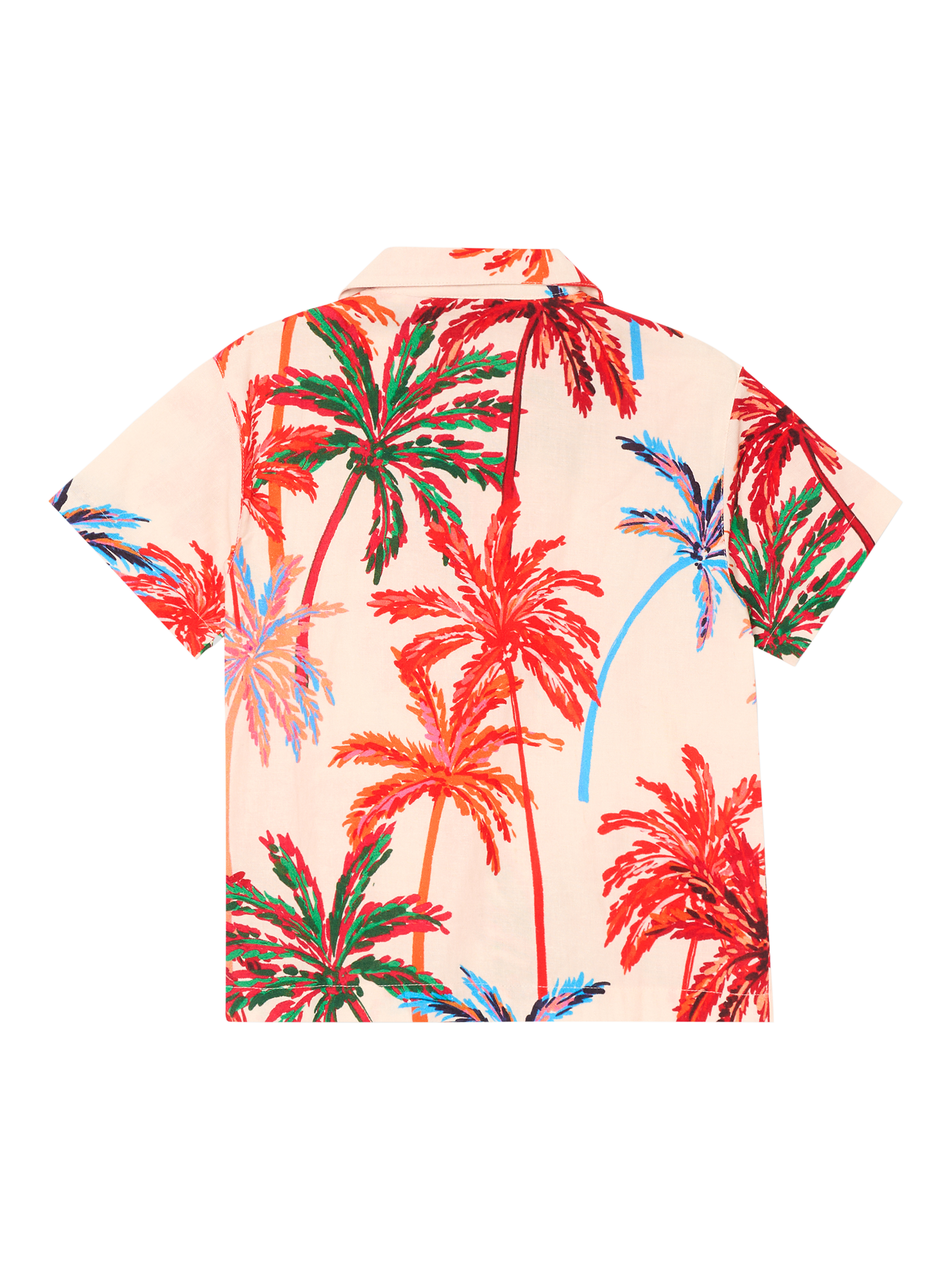 Product image 5 of 6, which shows Angel & Rocket Kids' Cotton Slub Palm Shirt, Multi, 3 years