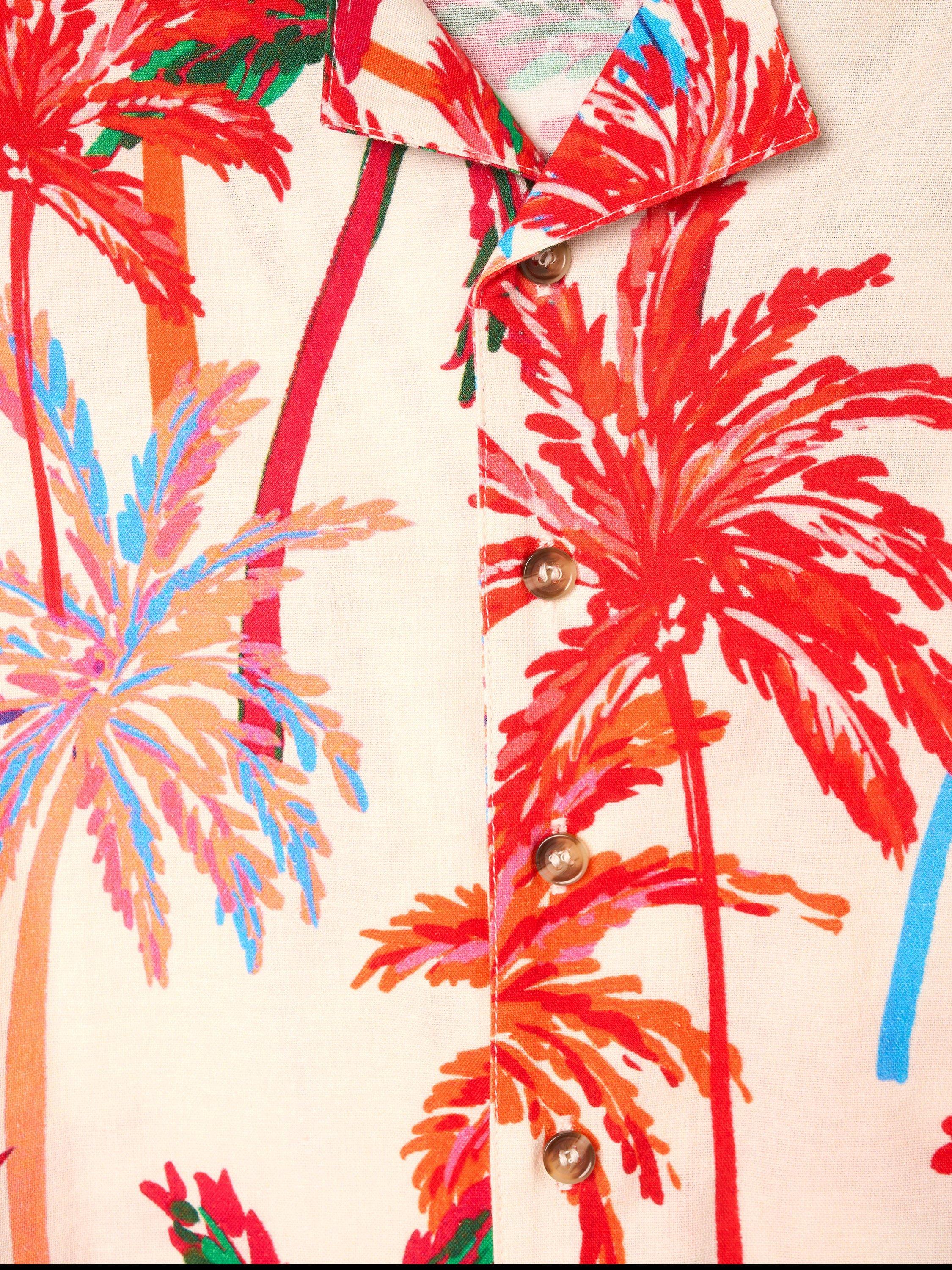 Product image 6 of 6, which shows Angel & Rocket Kids' Cotton Slub Palm Shirt, Multi, 3 years