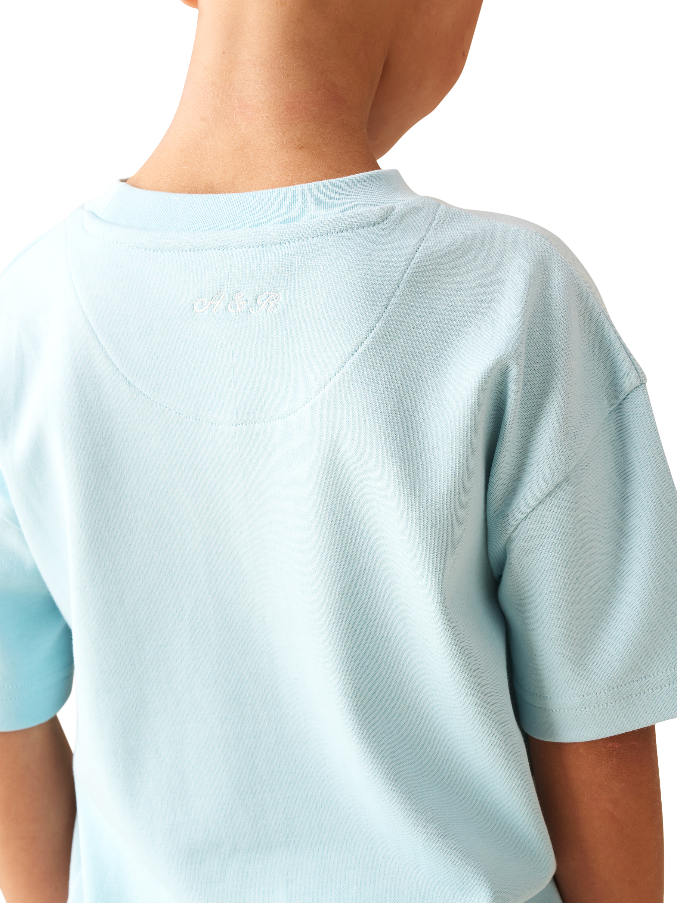 Product image 4 of 8, which shows Angel & Rocket Kids' Postcard Scene T-Shirt, Blue, 3-4 years