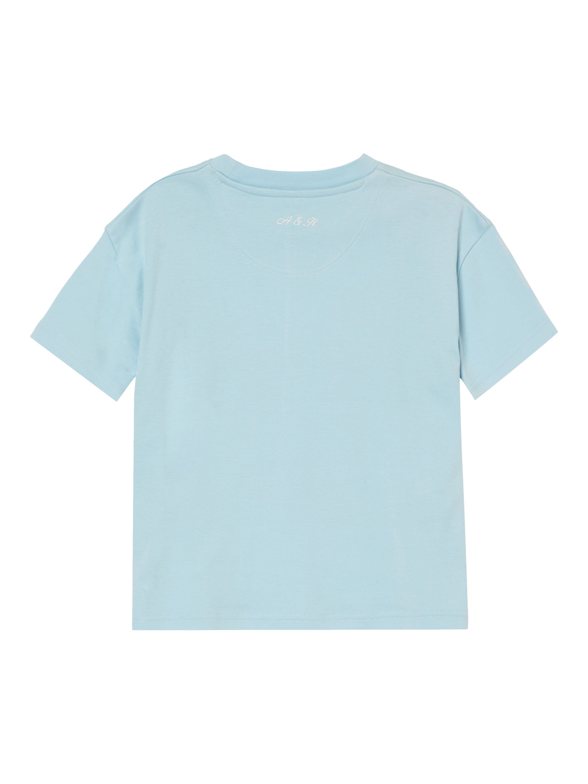 Product image 7 of 8, which shows Angel & Rocket Kids' Postcard Scene T-Shirt, Blue, 3-4 years