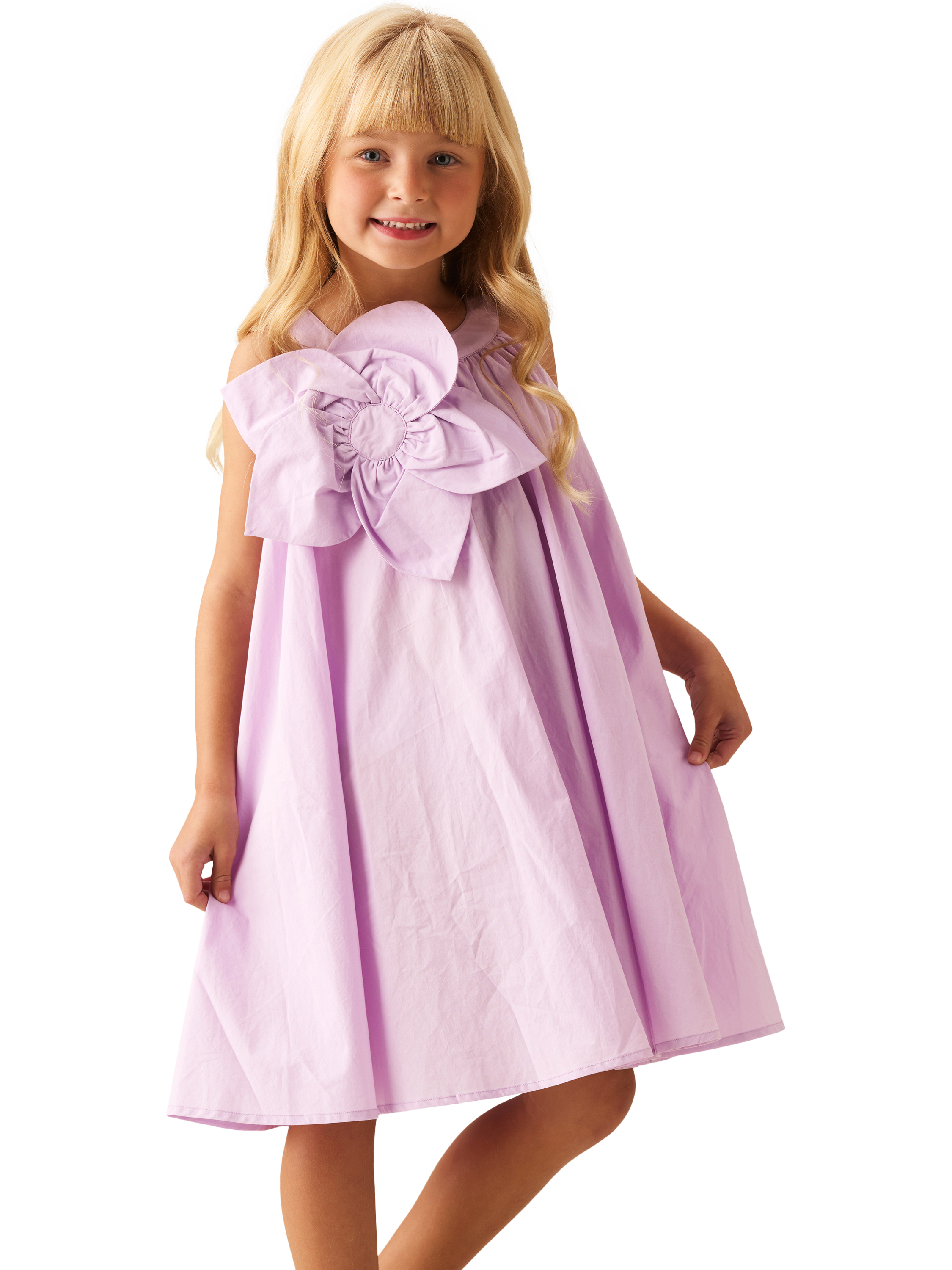 strapless open back dress Lilac Floral Party Dress (3M-24M) – Bluebells And Beaus Children's Boutique main image 1