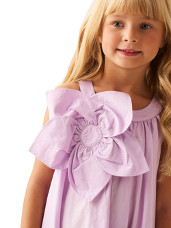Angel & Rocket Kids' Corsage Swing Dress, Purple - view 2, Purple