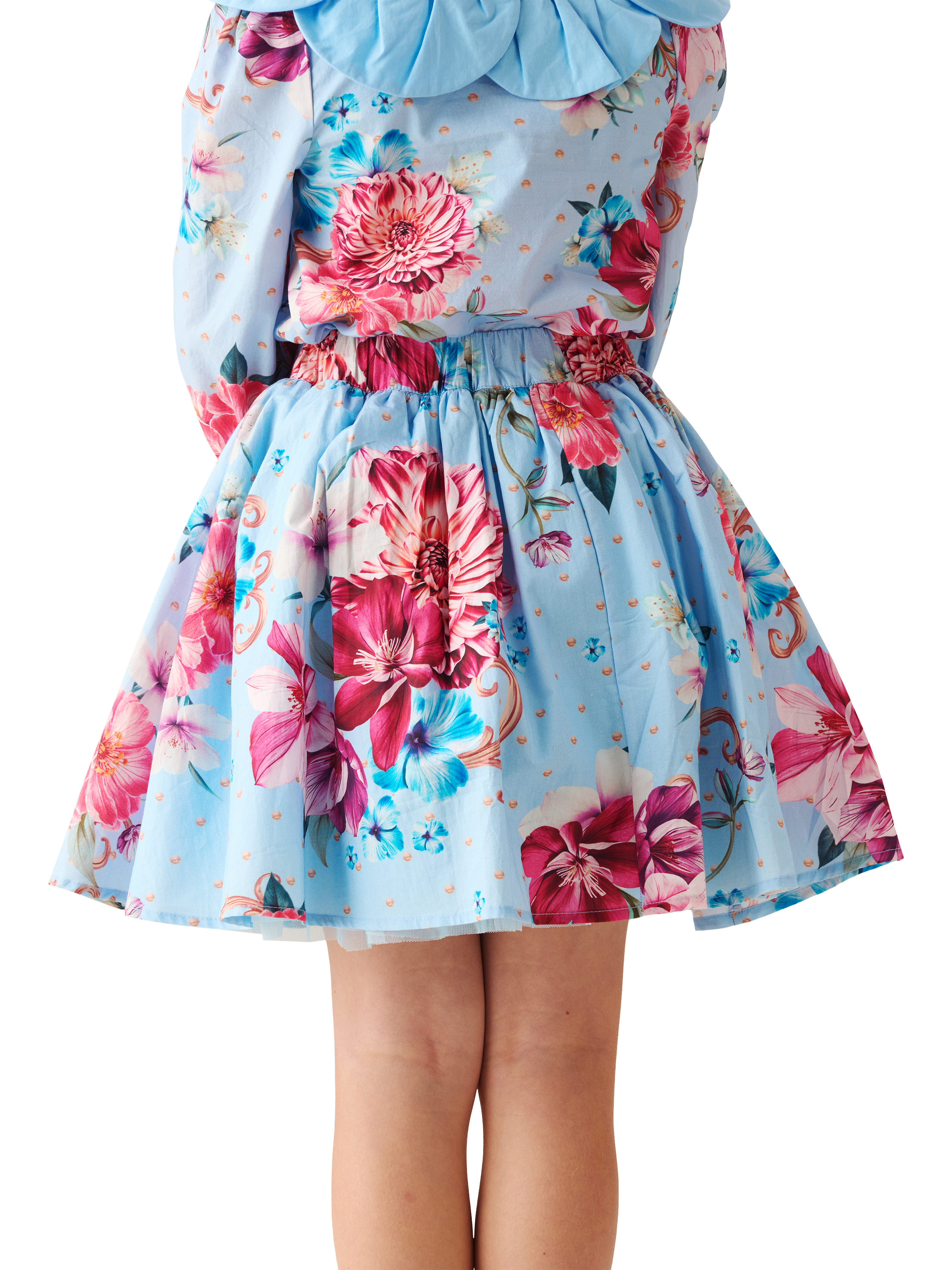 Product image 3 of 8, which shows Angel & Rocket Kids' Floral Print Bow Skirt, Multi, 2 years