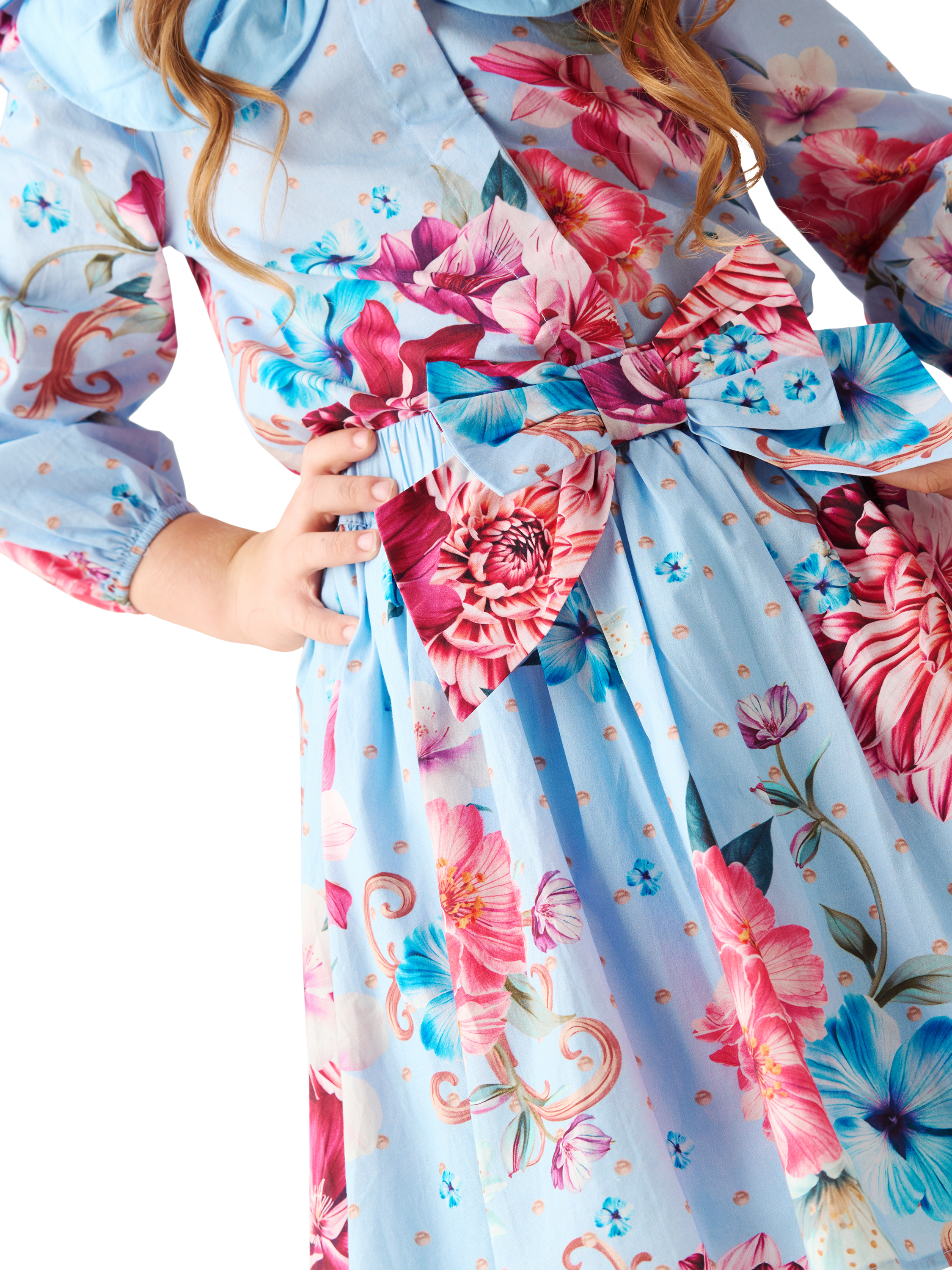 Product image 5 of 8, which shows Angel & Rocket Kids' Floral Print Bow Skirt, Multi, 2 years