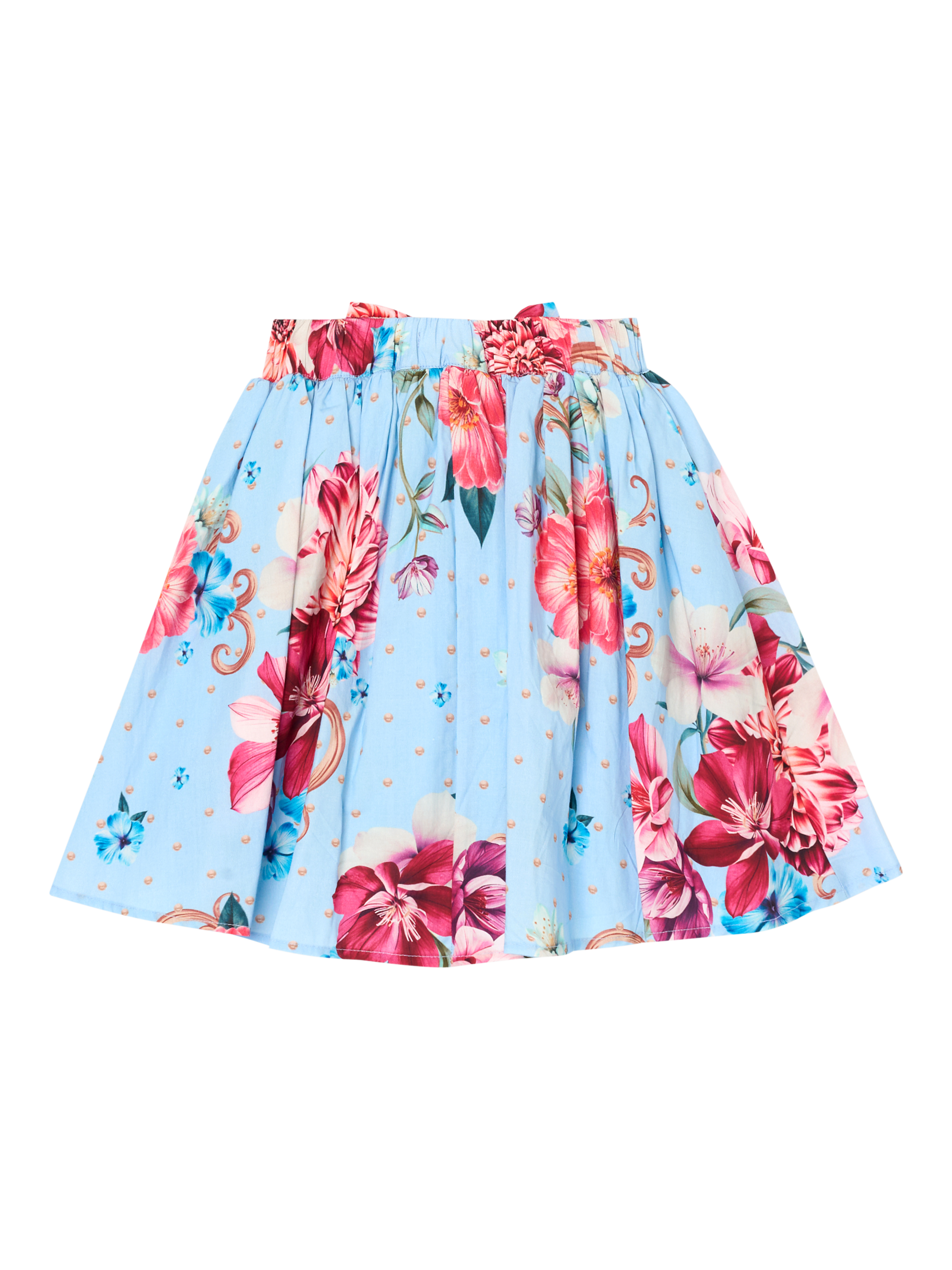 Product image 7 of 8, which shows Angel & Rocket Kids' Floral Print Bow Skirt, Multi, 2 years