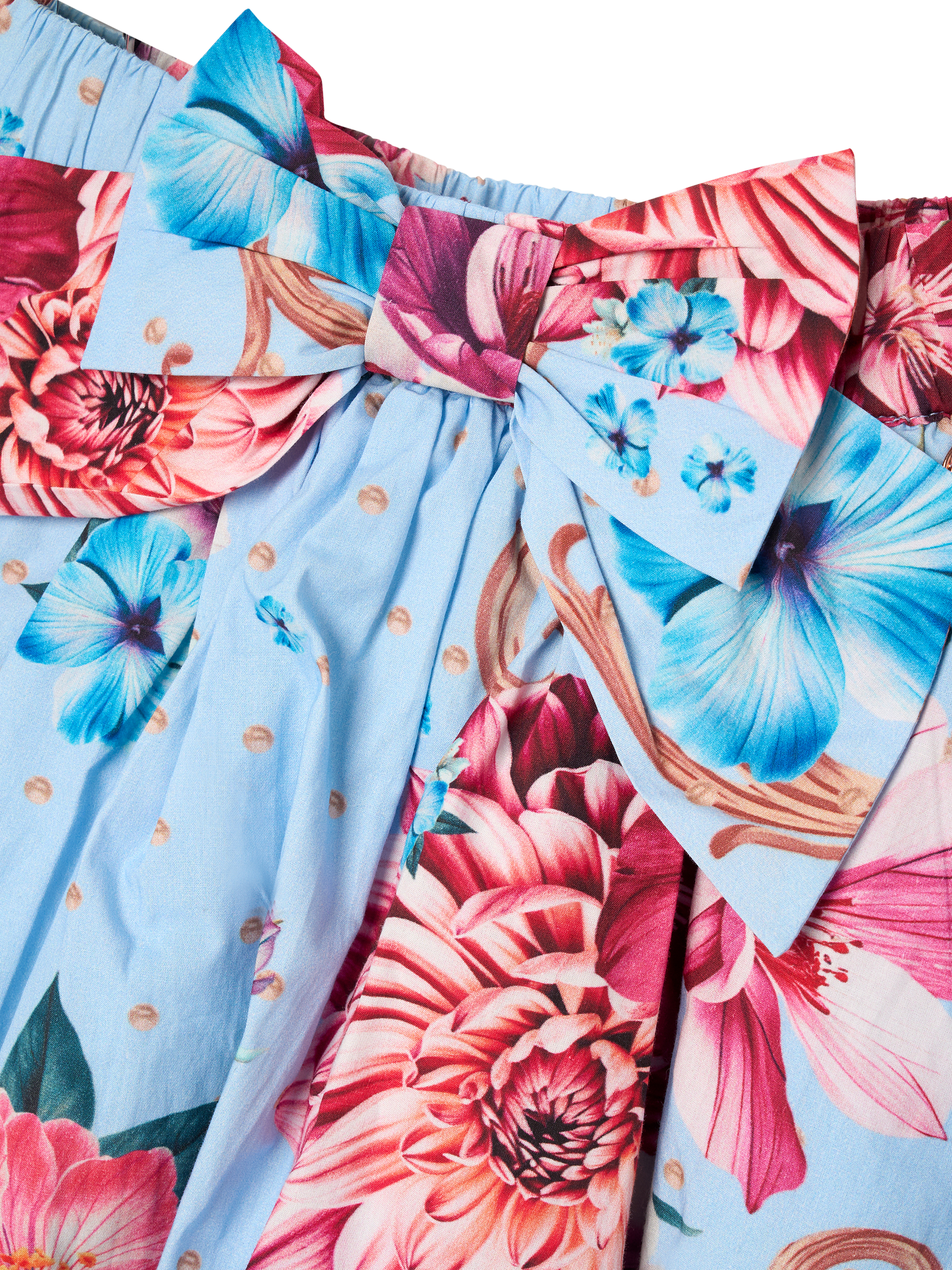 Product image 8 of 8, which shows Angel & Rocket Kids' Floral Print Bow Skirt, Multi, 2 years