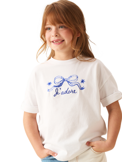 Angel & Rocket Kids' J'adore T-Shirt, White, White