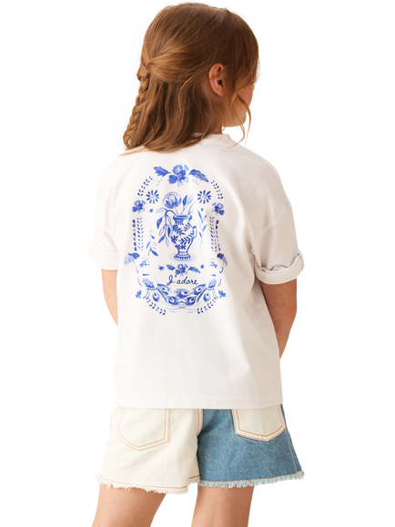 Angel & Rocket Kids' J'adore T-Shirt, White - view 2, White