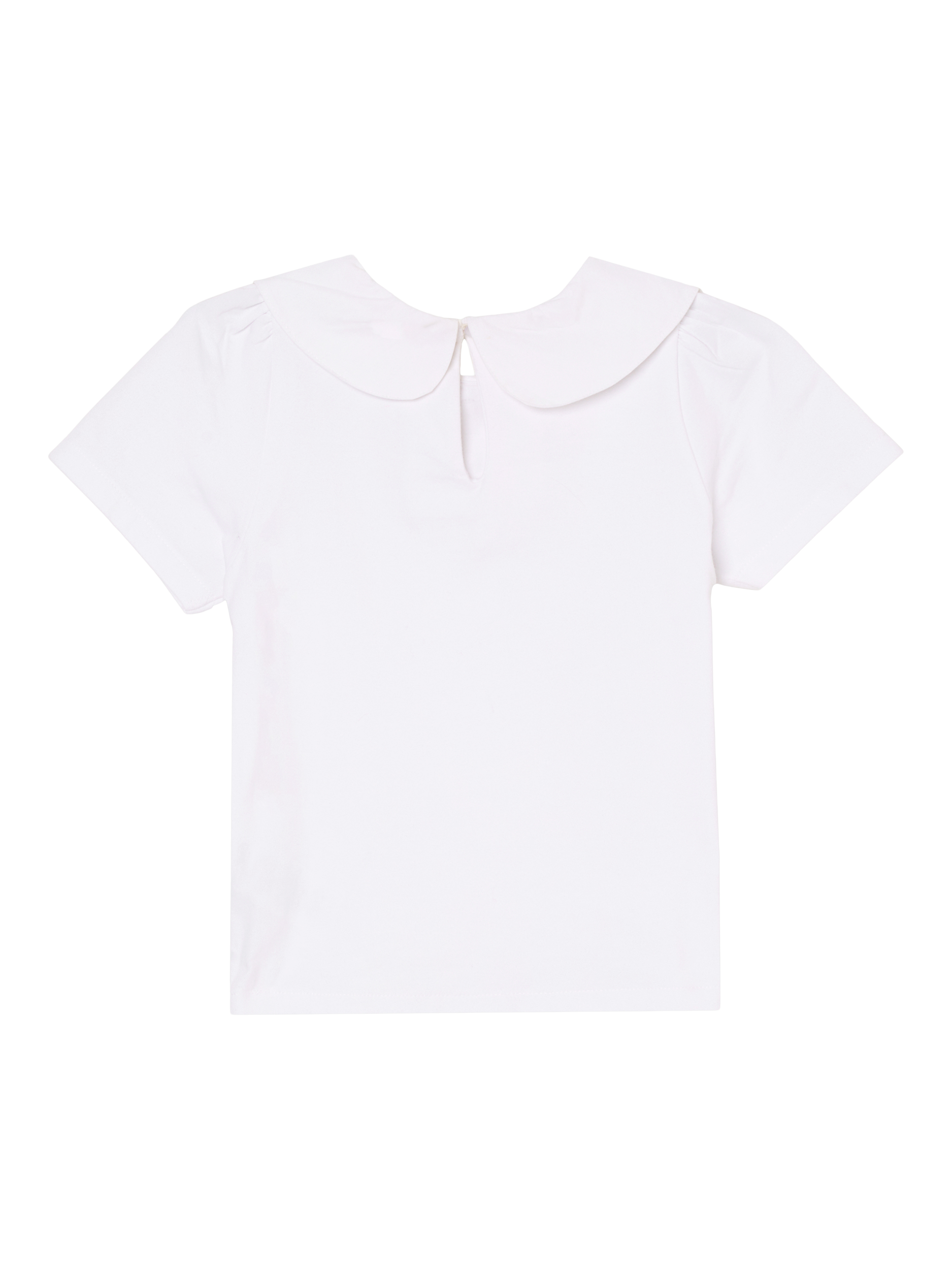 Product image 6 of 7, which shows Angel & Rocket Kids' Peter Pan Collar Top, White, 3-4 years