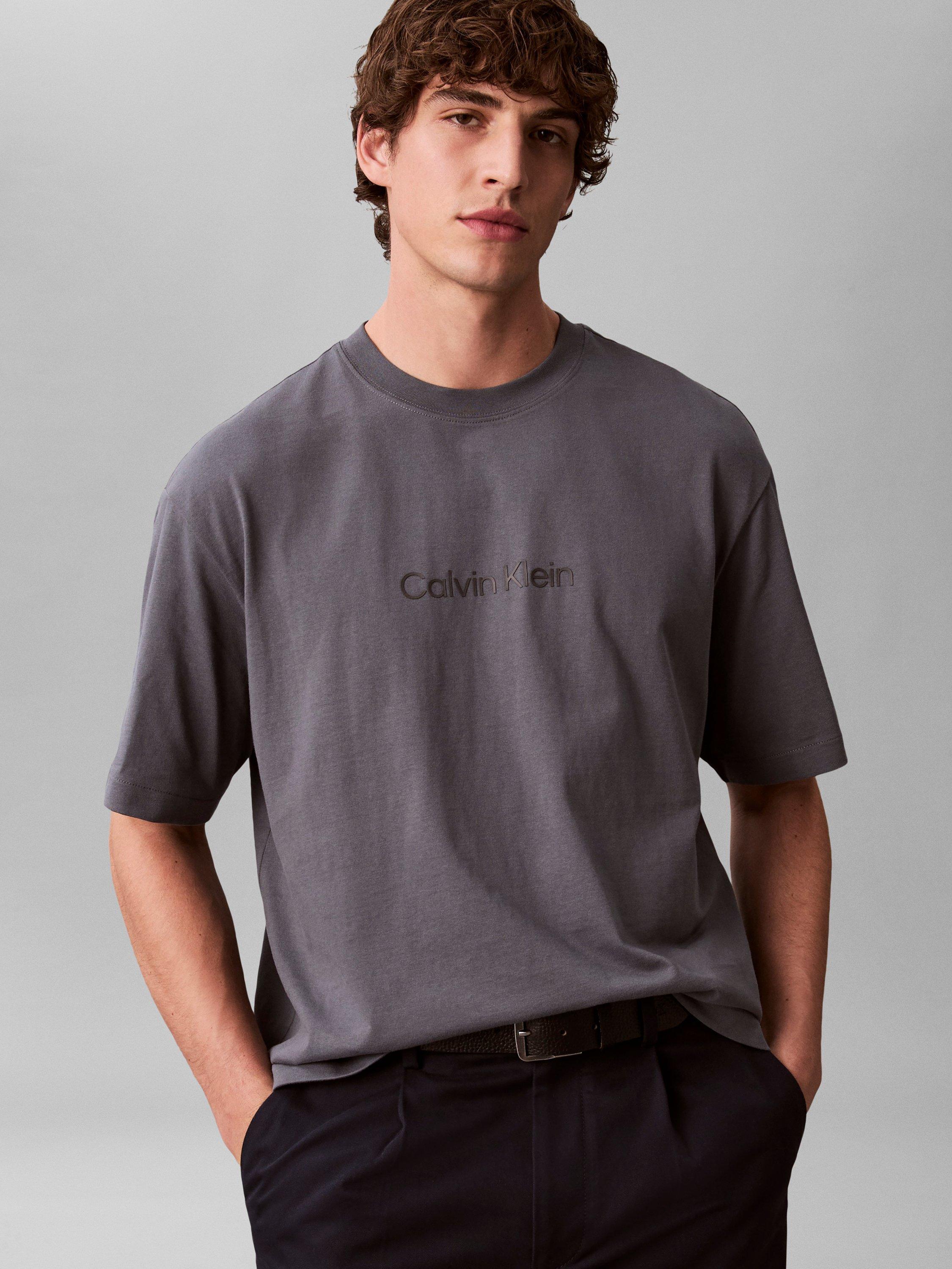 Product image 4 of 6, which shows Calvin Klein Relaxed Standard T-Shirt, Anchor Navy, XS