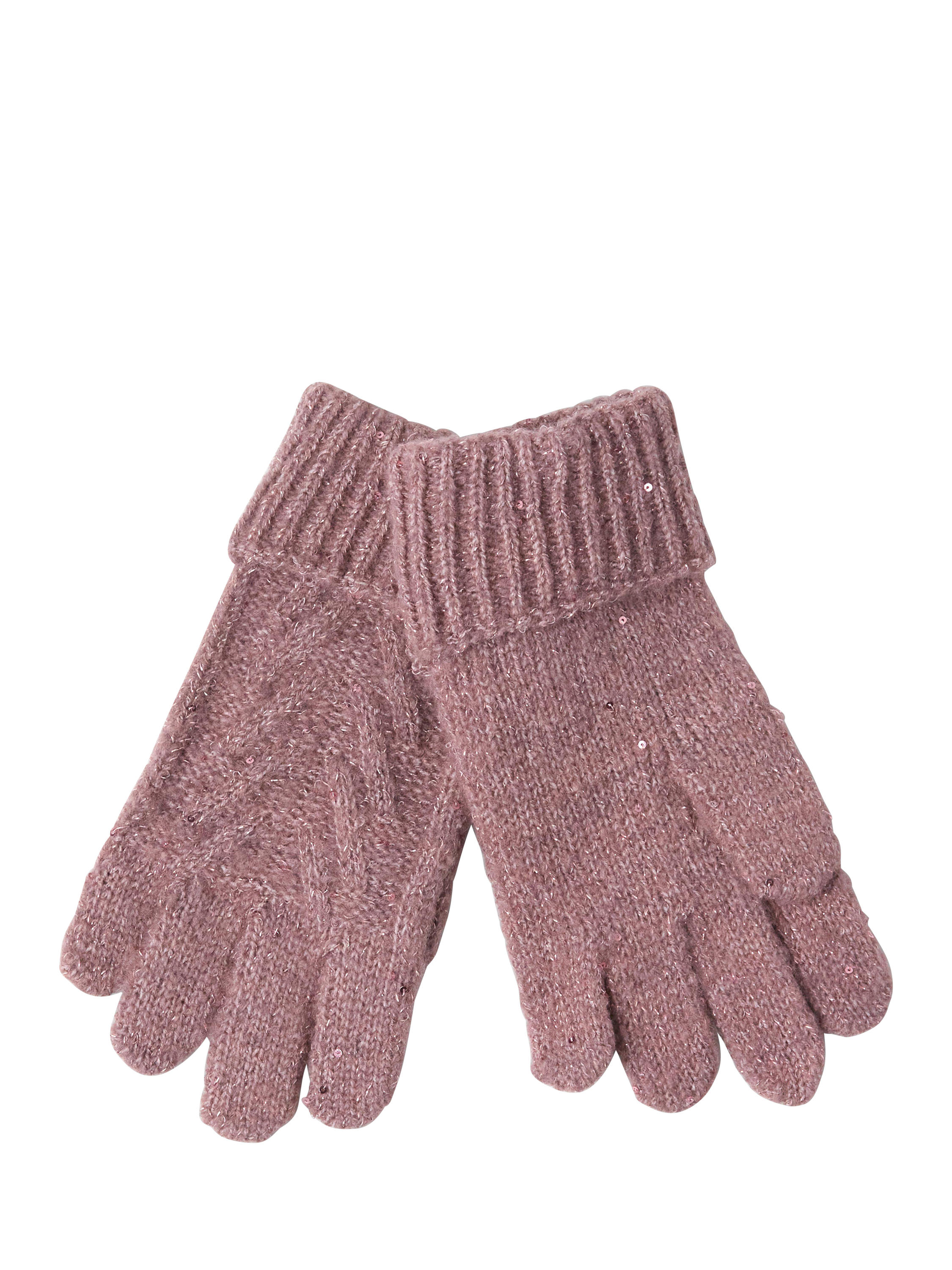 Product image 2 of 3, which shows Lindex Kids' Knitted Gloves, Dusty Lilac, 4-6 years