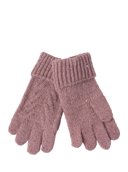Lindex Kids' Knitted Gloves, Dusty Lilac - view 2, Dusty Lilac