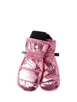 Lindex Kids' Metallic Padded Mittens, Dusty Pink - view 2, Dusty Pink