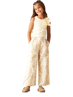 Angel & Rocket Kids' Sleeveless Corsage Vest Top, Yellow - view 2, Yellow