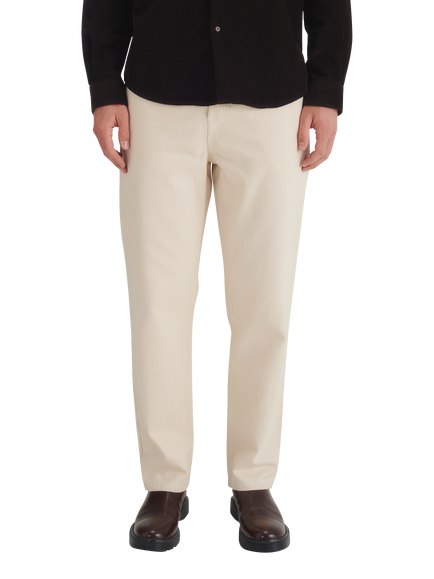 Maison Standards Cadix Slim Fit Canvas Jeans, Ecru, Ecru