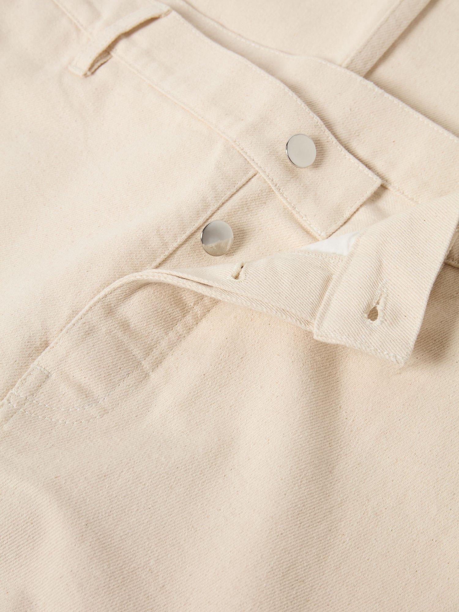 Product image 5 of 6, which shows Maison Standards Cadix Slim Fit Canvas Jeans, Ecru, 29R