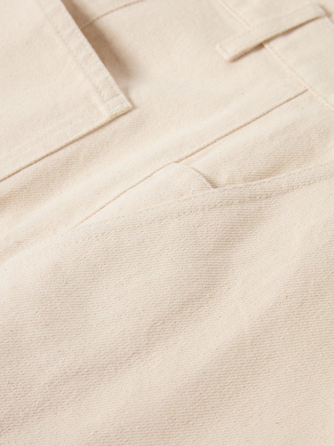 Product image 6 of 6, which shows Maison Standards Cadix Slim Fit Canvas Jeans, Ecru, 29R