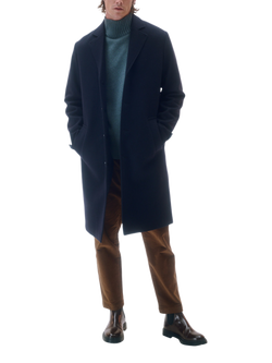 Maison Standards Gill Wool Mix Oversized Coat, Navy, Navy