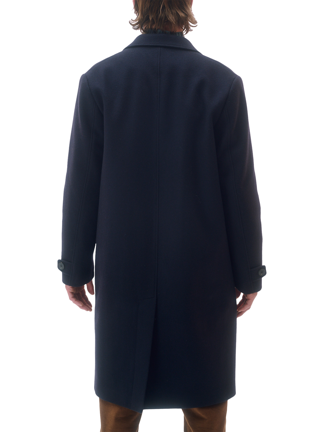 Product image 2 of 4, which shows Maison Standards Gill Wool Mix Oversized Coat, Navy, S