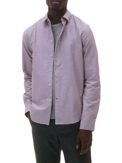Maison Standards Peter Cotton Slim Fit Oxford Shirt, Purple, Purple