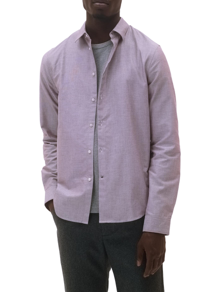 Maison Standards Peter Cotton Slim Fit Oxford Shirt, Purple, Purple