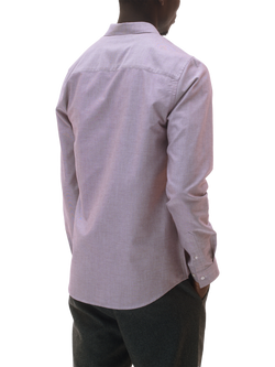 Maison Standards Peter Cotton Slim Fit Oxford Shirt, Purple - view 2, Purple