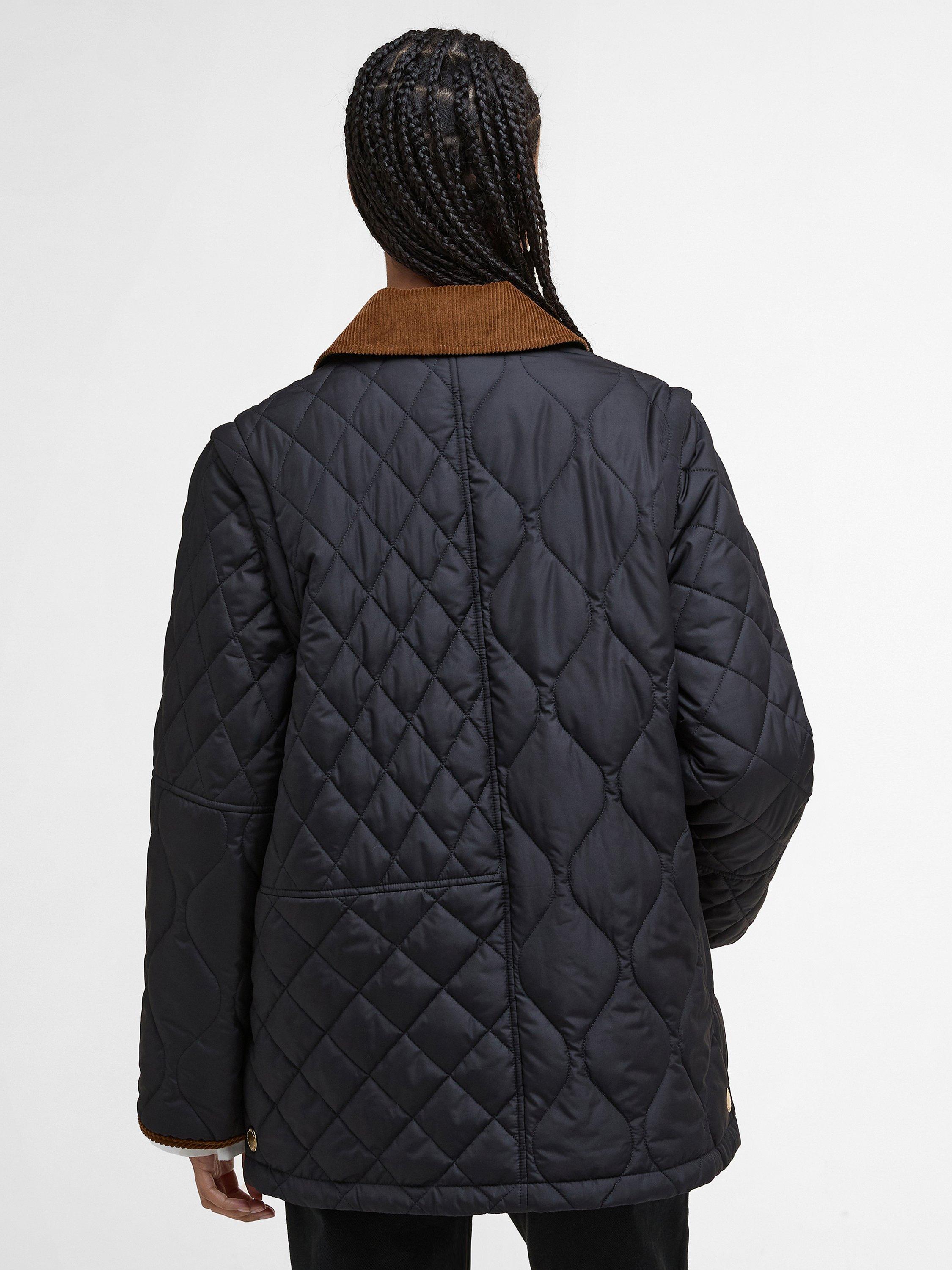 Product image 2 of 8, which shows Barbour Lorrie Quilted Jacket, Black, 16