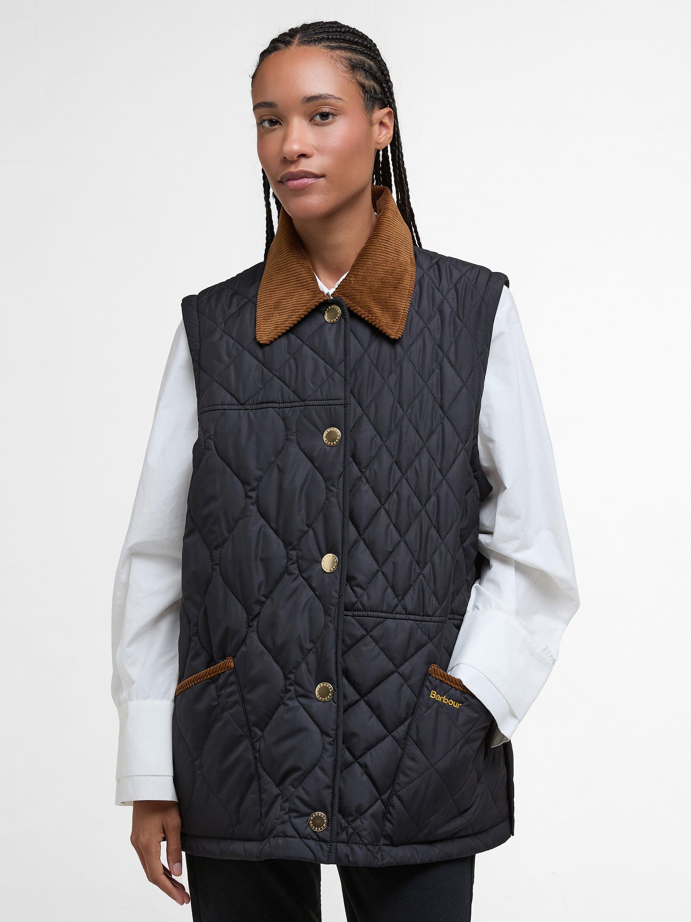 Product image 5 of 8, which shows Barbour Lorrie Quilted Jacket, Black, 16